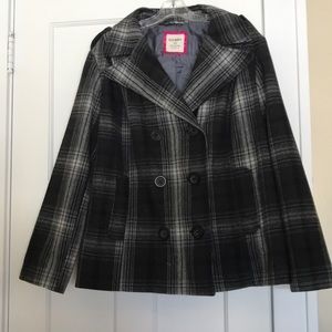 Black plaid Old Navy pea coat